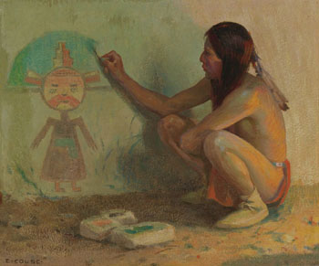 The Kachina Painter - E Irving Couse reproduction oil painting