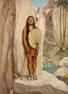 The Sentinel Painting - E Irving Couse reproduction oil painting