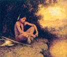 Young Hunter by a Stream - E Irving Couse