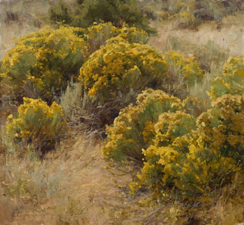 Apevig Rabbit Brush - Maynard Dixon reproduction oil painting