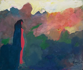Indian Figure with Eye - Maynard Dixon reproduction oil painting