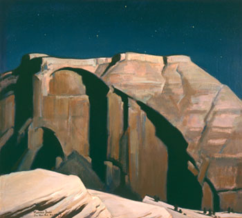 Moonlight Over Zion - Maynard Dixon reproduction oil painting