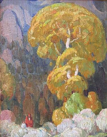 Cottonwood in the Indian Canyon - W Herbert Dunton reproduction oil painting