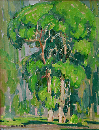 Cottonwood Trees - W Herbert Dunton reproduction oil painting