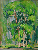 Cottonwood Trees - W Herbert Dunton reproduction oil painting