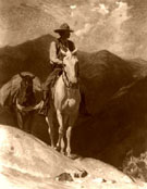 Mountain Horse Rider - W Herbert Dunton reproduction oil painting