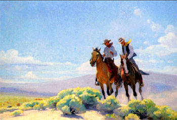 Open Range - W Herbert Dunton reproduction oil painting