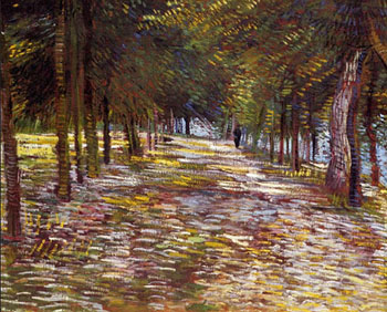 Avenue in the Voyer Dargenson Park at Asnieres - Vincent van Gogh reproduction oil painting
