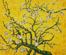 Branches of Almond Tree in Blossom in Yellow - Vincent van Gogh reproduction oil painting
