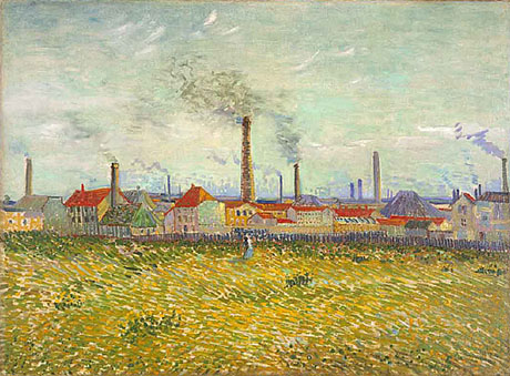Factories at Asnieres Seen from the Quay de Clichy - Vincent van Gogh reproduction oil painting