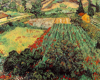 Field with Poppies - Vincent van Gogh reproduction oil painting