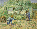 First Steps After Millet 1890 - Vincent van Gogh