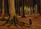 Girl in the Woods - Vincent van Gogh reproduction oil painting