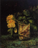 Glass with Roses - Vincent van Gogh reproduction oil painting