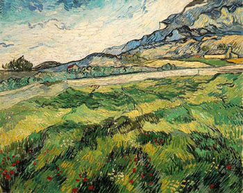 Green Wheat Field - Vincent van Gogh reproduction oil painting