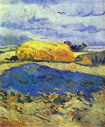 Haystack in Rainy Day - Vincent van Gogh reproduction oil painting
