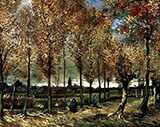 Lane with Poplars - Vincent van Gogh reproduction oil painting