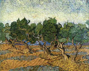 Les Oliviers I 1889 - Vincent van Gogh reproduction oil painting