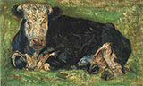 Lying Cow - Vincent van Gogh reproduction oil painting