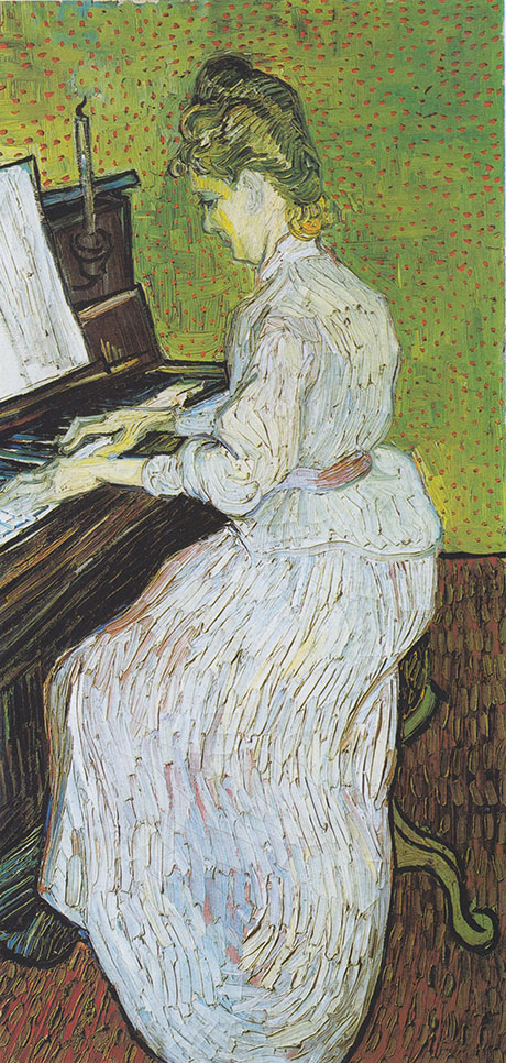 Mademoiselle Gachet at Piano - Vincent van Gogh reproduction oil painting