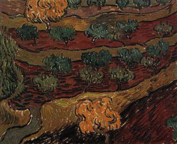Olive Trees Against a Slope of a Hill November 3084 - Vincent van Gogh reproduction oil painting