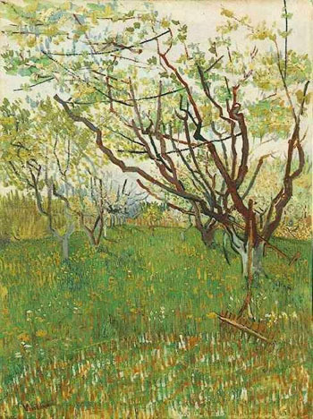 Orchard in Blossom A - Vincent van Gogh reproduction oil painting