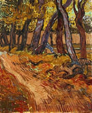 Path in the Garden of the Asylum November 1889 - Vincent van Gogh reproduction oil painting