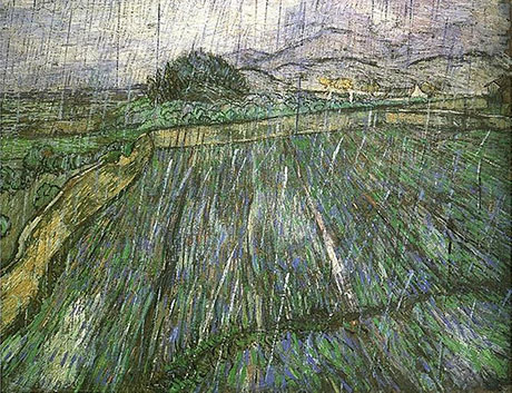 Rain 1889 - Vincent van Gogh reproduction oil painting