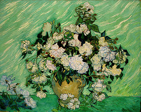 Vase with Roses - Vincent van Gogh reproduction oil painting