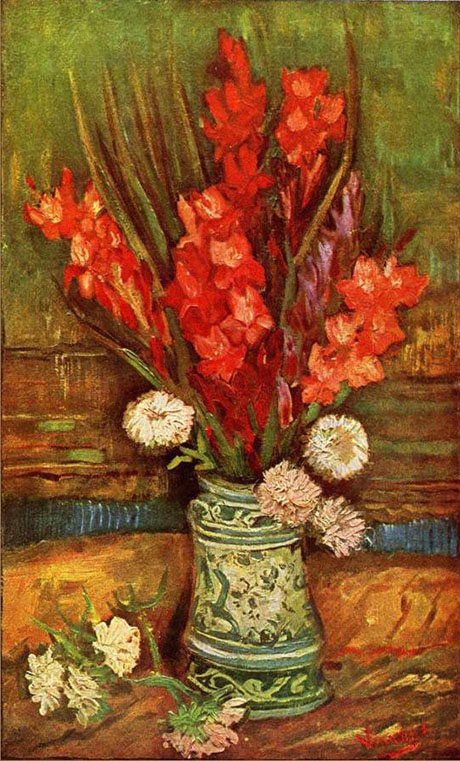 Still Life with Red Gladioli - Vincent van Gogh reproduction oil painting