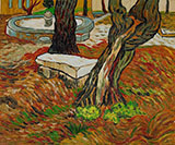 Stone Bench in the Garden of Saint Paul Hospital the November 1889 - Vincent van Gogh