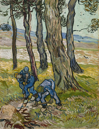 The Diggers Les Becheurs 1889 - Vincent van Gogh reproduction oil painting