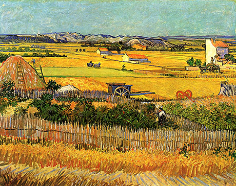 The Harvest La Crau 1888 - Vincent van Gogh reproduction oil painting