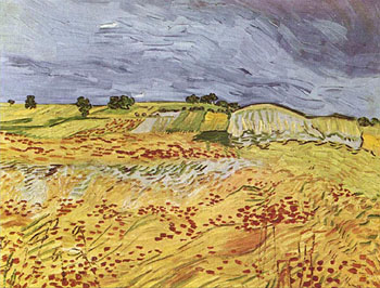 The Plain at Auvers - Vincent van Gogh reproduction oil painting