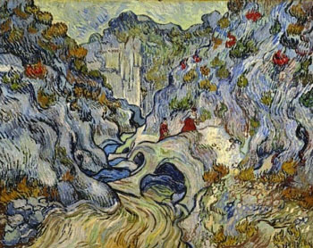 The Ravine Les Peiroulets December 1889 - Vincent van Gogh reproduction oil painting