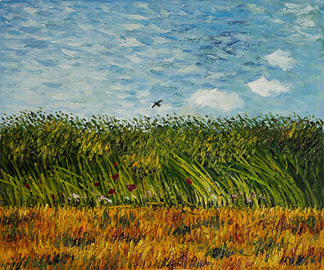 The Wheat Field with a Lark 1887 - Vincent van Gogh reproduction oil painting