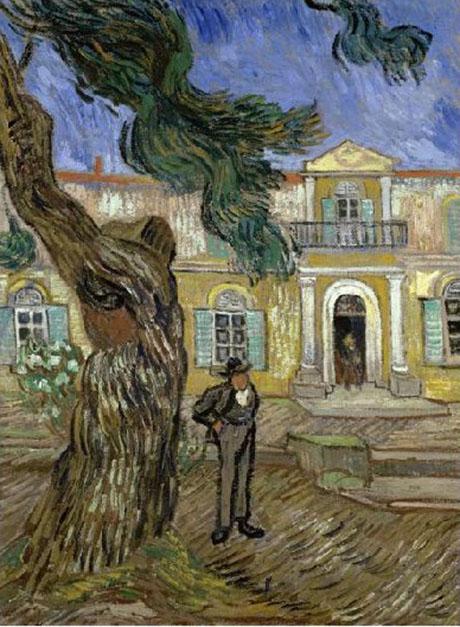 Tree and Man St Remy - Vincent van Gogh reproduction oil painting