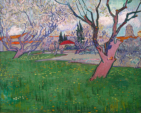 View of Arles with Trees in Blossom - Vincent van Gogh reproduction oil painting