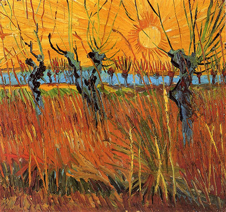 Willows at Sunset - Vincent van Gogh reproduction oil painting