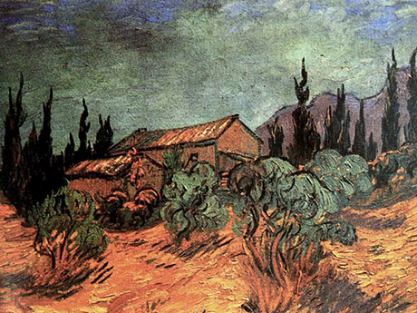 Wooden Sheds December 1889 - Vincent van Gogh reproduction oil painting