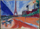 Le Pont de Passy et la Tour Eiffel 1911 - Marc Chagall reproduction oil painting