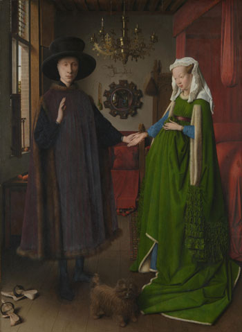 The Arnolfini Portrait 1434 - Jan Van Eyck reproduction oil painting