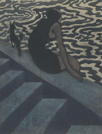 La Baigneuse 1910 - Leon Spilliaert reproduction oil painting