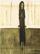 LAttente Femme Dans Une Attitude Tragique Dans Un Paysage Austere - Leon Spilliaert