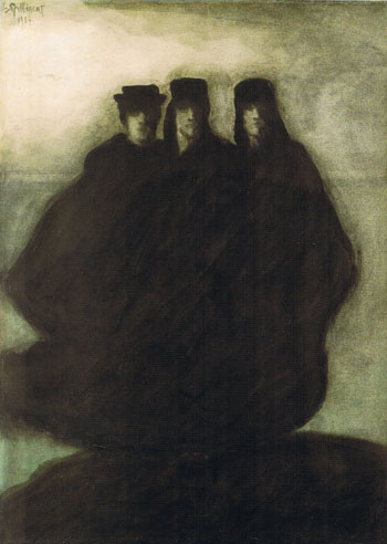 Les Trois Figures - Leon Spilliaert reproduction oil painting