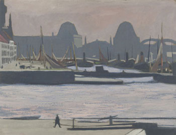 Port de Peche Ostende - Leon Spilliaert reproduction oil painting