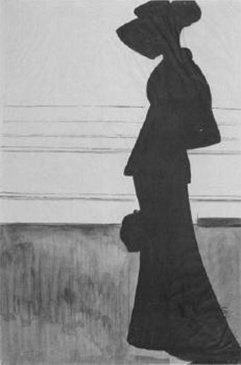 Woman with a Large Hat - Leon Spilliaert reproduction oil painting