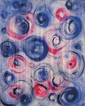 Pink and Blue Cosmogony with Traces of Wind - Yves Klein reproduction oil painting