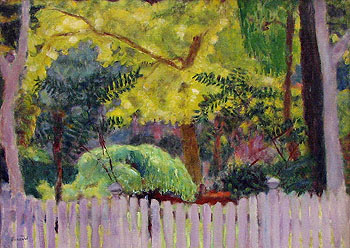 The Violet Fence 1923 - Pierre Bonnard reproduction oil painting