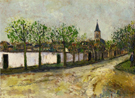 Church and Street in Montmagny 1908 - Maurice Utrillo